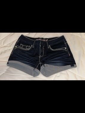 Hydraulic Jean Shorts Dark Blue